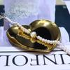 White Freshwater Pearl Bracelet - 9-10mm, Niche Design, Fashionable & Versatile, Enhances Hand Shape.