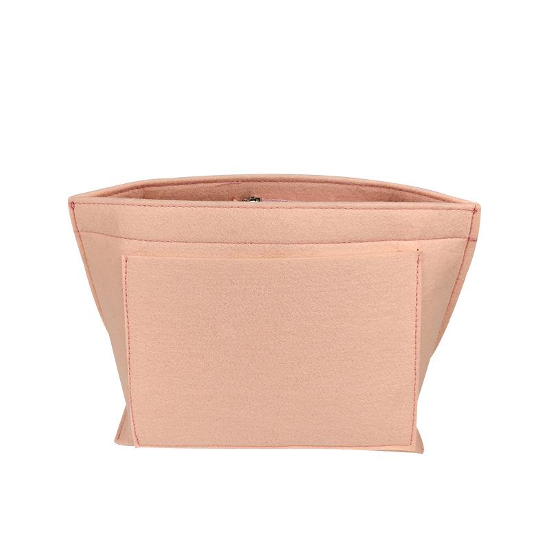 Large Capacity Thickened Felt Cosmetic Bag with Compartments - Customizable Medium Size Dumpling Bag