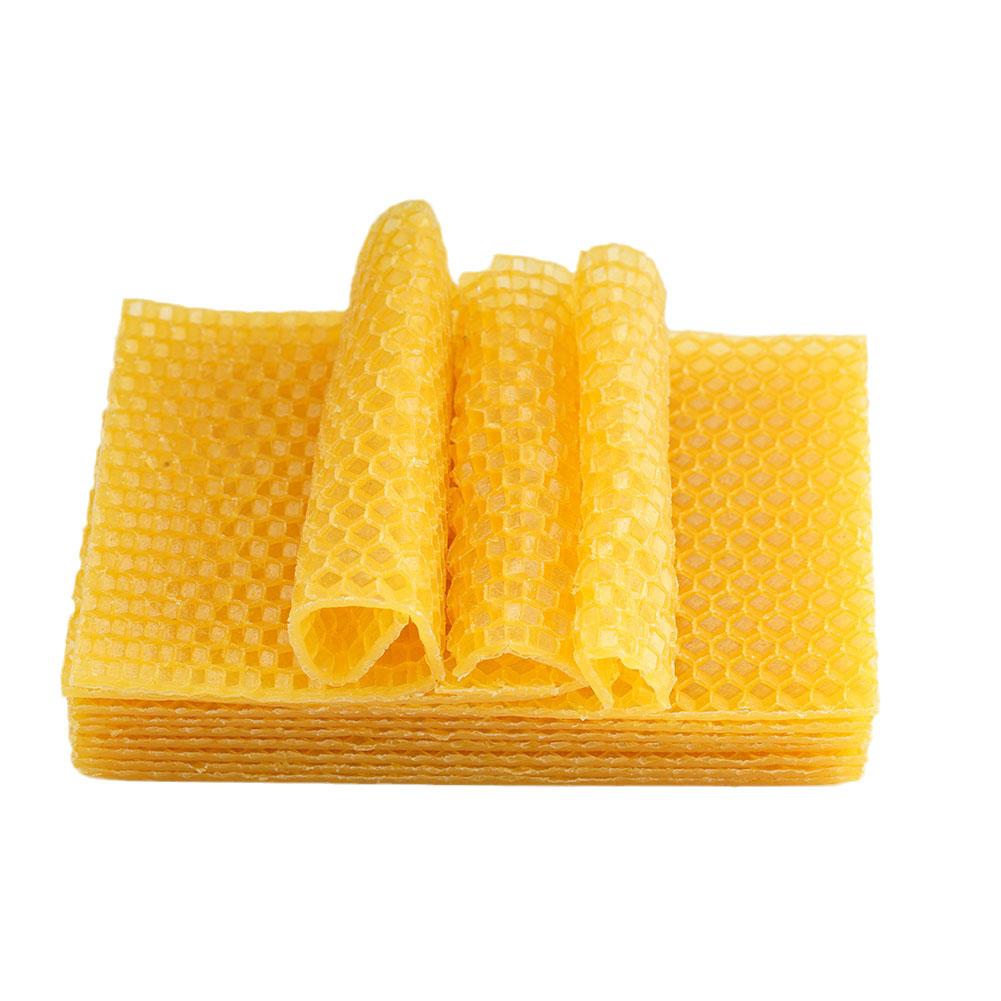 Yellow Honeycomb Foundation Bee Hive Wax Frames Base Sheets Frames Honey Beeswax Sheets Frames Beekeeping Equipment