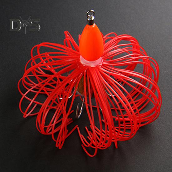 Leurre de pêche à jupe en silicone 6CM/37G avec hameçon Moustaches colorées Swimbait Appât artificiel Accessoires de pêche en eau salée et en eau douce Bar Doré Truite