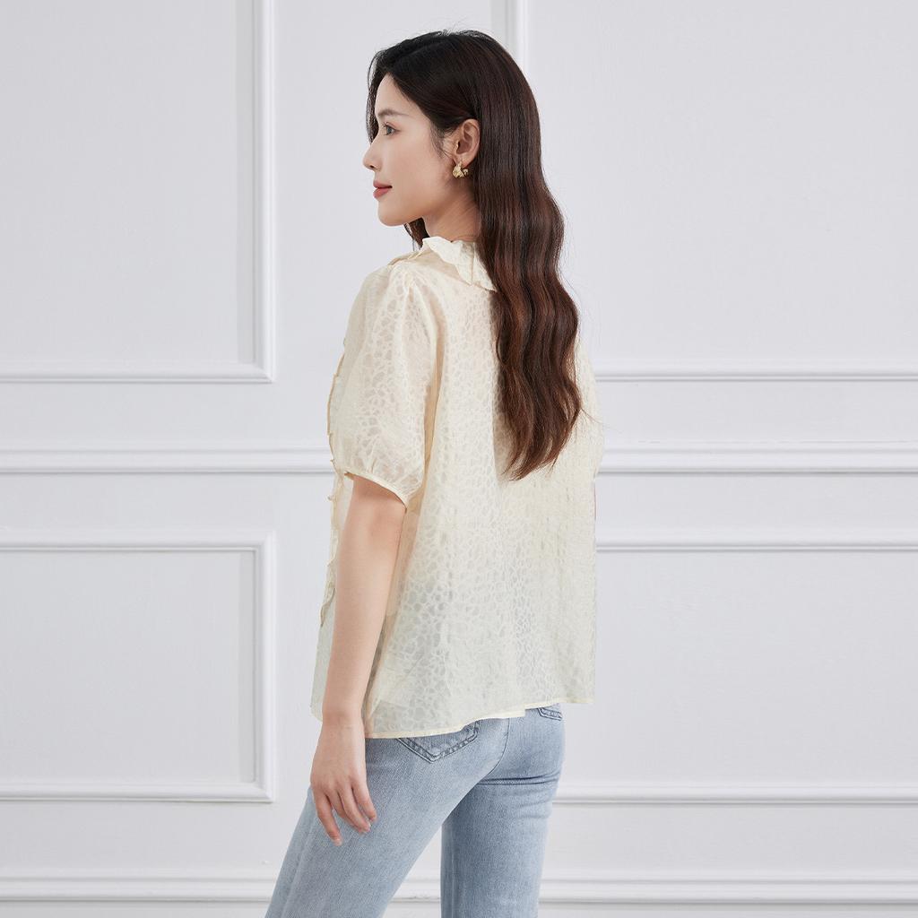 Commuter T-shirt Summer Solid Color Simple Fashion Thin Women's Short-sleeved Top