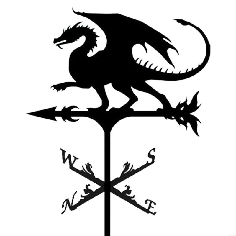 

KX4B Retro Weather Vane Practical Outdoor Roof Decor Weather Vane Garden Bracket Decor Craft Wind Direction Signs