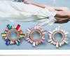 New Vintage Hollow Round Crystal Drop Dangle Earrings Trend Statement Rhinestone Ear Ring For Women Fashion Colorful Jewelry