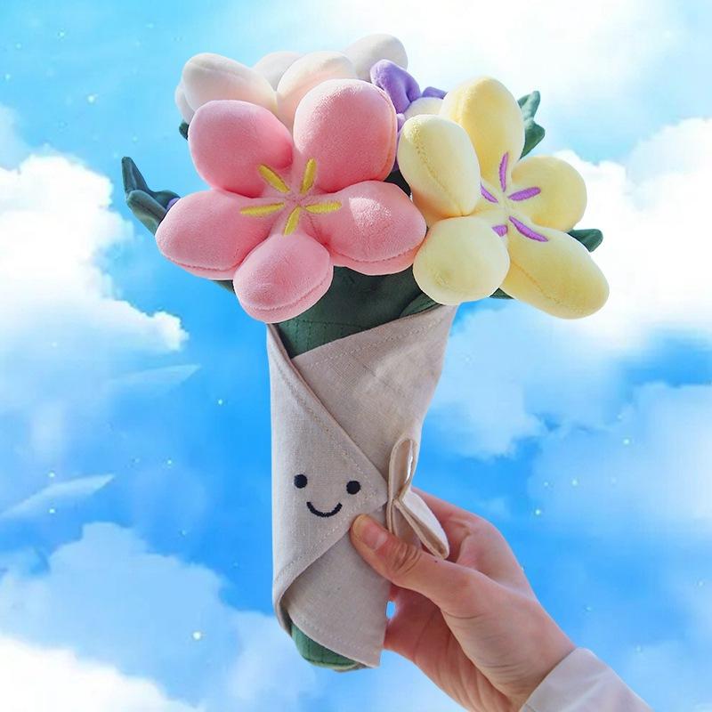 Creative Fun Bouquet Hand Bouquet Doll Burger Plush Toy Soothing Doll Child Girl Birthday Gift