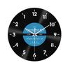 Retro Styles Reverse Running Time Wall Clock 12Inch Quiet Movement Vinyls Record Wall Clock for Living Room Decoration