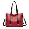 Large Capacity Retro Tote Bag Solid Color Casual Women's Shoulder Bag Mother Bag