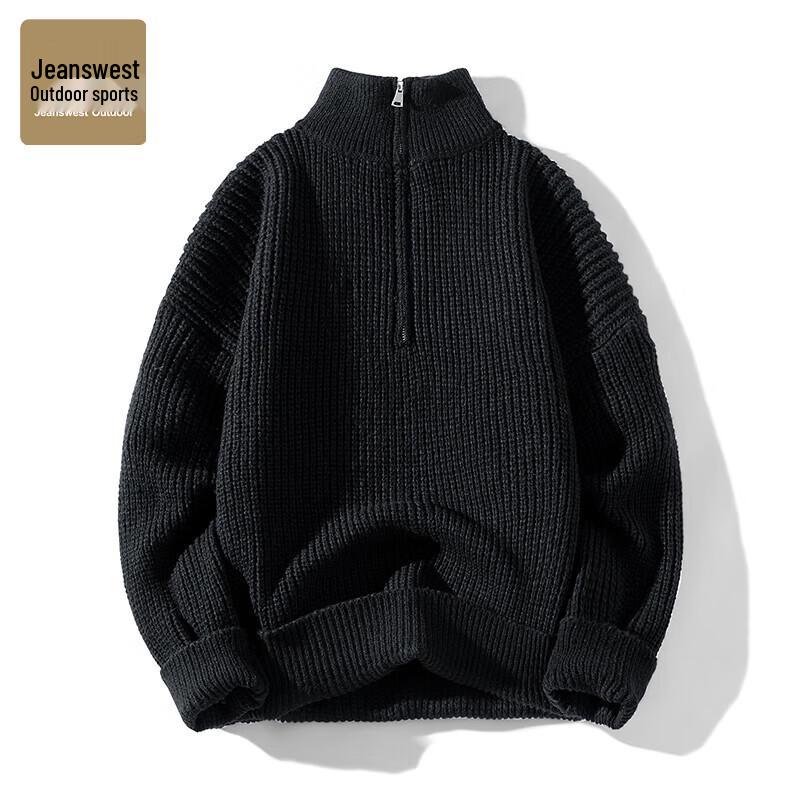 Jeanswest Men s Half-Zip Knit Sweater 3XL чёрный