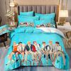BTS Men's group Bedding Music Band All Season Twin Bedding Set 3 Piece Comforter Bed Duvet Cover Double King Bedding Set