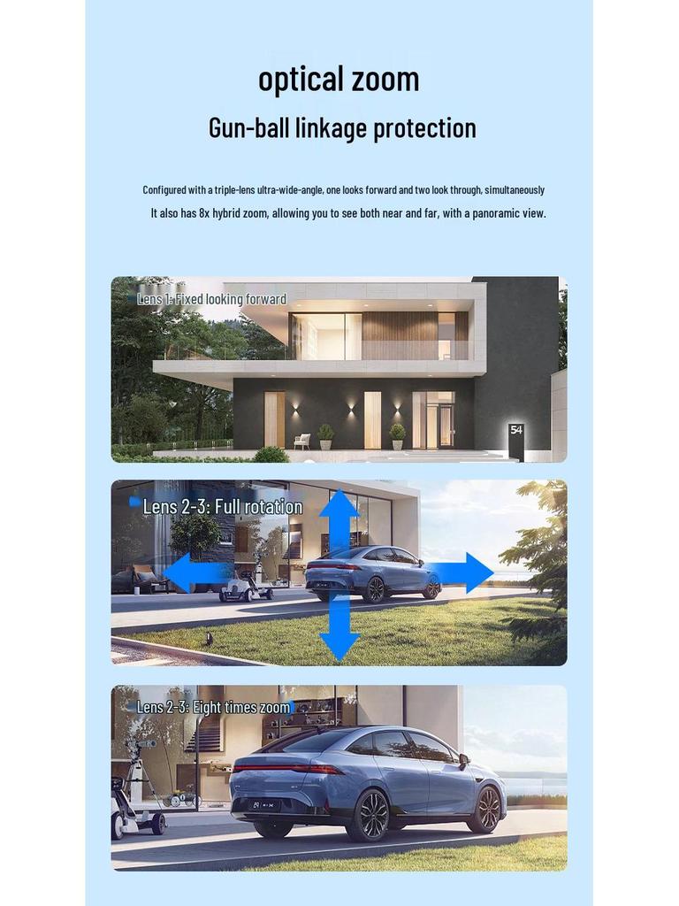 360° HD Dual-Screen Outdoor Panoramic Camera with Mobile Remote
