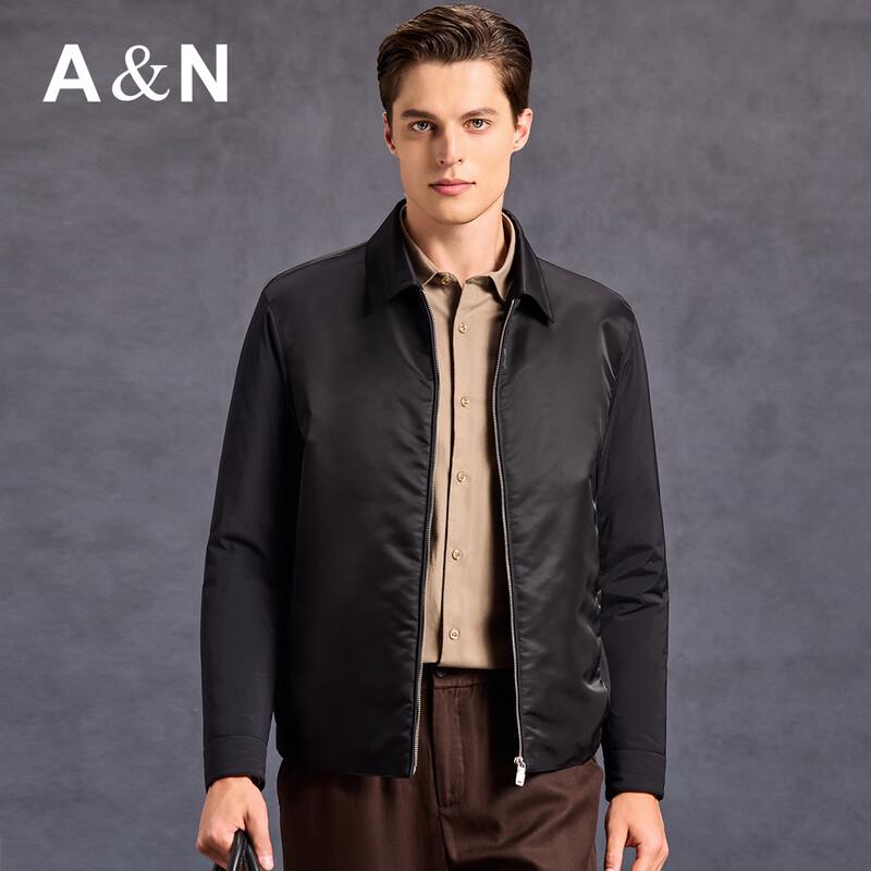 Antonio Men's Light Luxury 90% Goose Down & Camel Wool Padded Satin Jacket