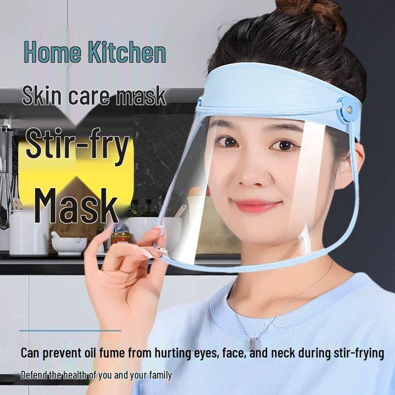 Transparent Anti-Oil Splatter Cooking Face Shield for Women - Full Facial Protection Mask Face Shield фиолетовый