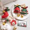 Christmas Felt Ornament with Bell Plush Christmas Tree Bells Christmas Tree Decoration Xmas New Year Hanging Bell