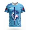 Retro 3D Grafisk Print T-shirt til Mænd - Perfekt til Hverdagsbrug og Ferie