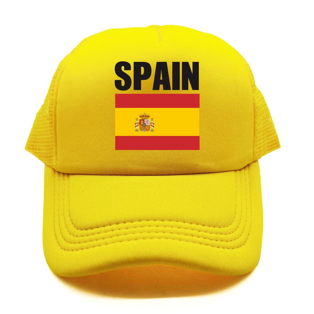 Flag Of Spain Baseball Cap For Women Unisex Country Proud Mesh Net Trucker Hats Summer Breathable Snapback Dad Gift Caps