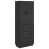 2-delige kastenset Zwart 66 x 34,5 x 87 cm Spaanplaat