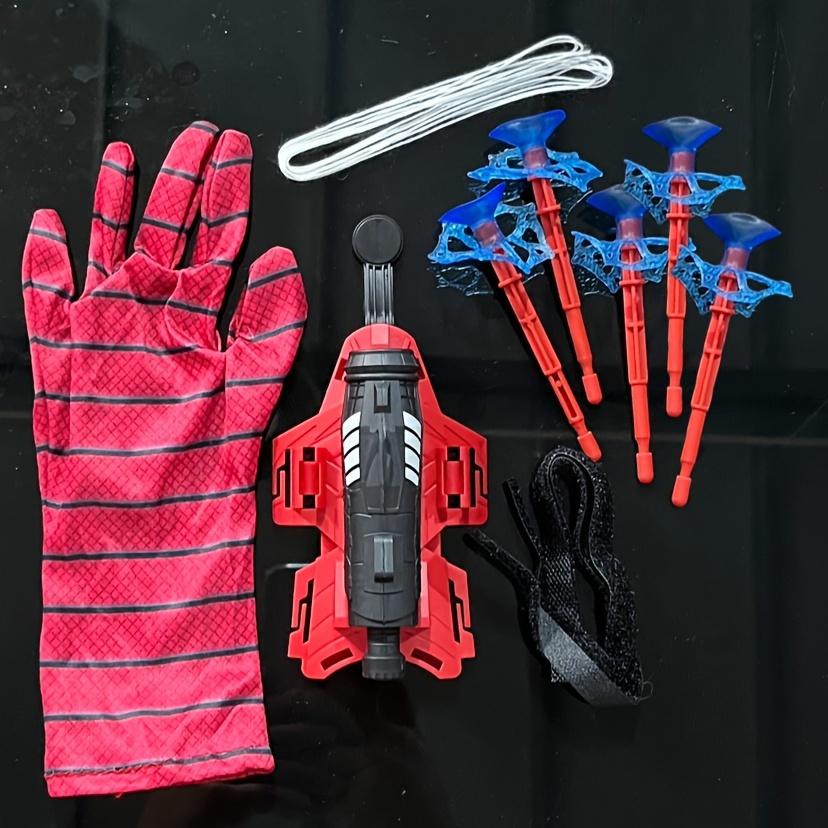 Spinnennetz-Start-Handschuhe - Rot und Blau Hero Toys, Geeignet für Kinder und Erwachsene, Lustige Interaktive Partyspiele, ABS-Material