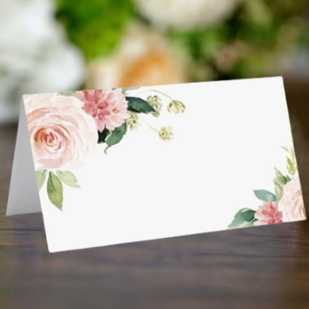 50pcs Paper Seating Place Cards Writable Tented Name Card Gift Cards  Banquet Tables