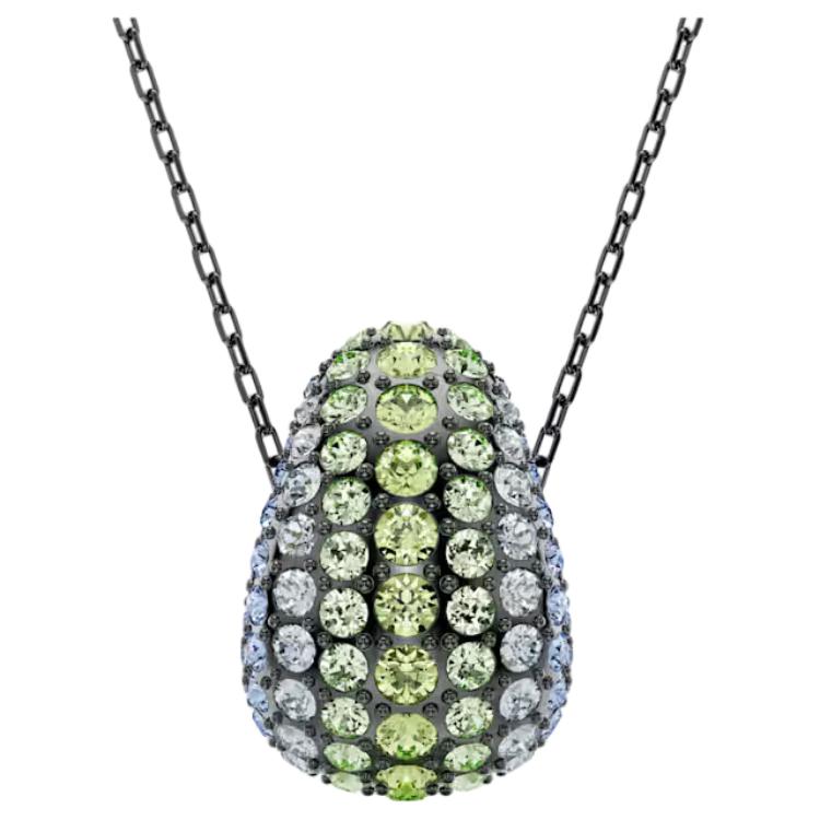 Swarovski Sublima Blue Green Crystal Pendant Necklace Women necklace Black 5692112 Box (Random Color)