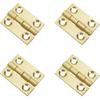 Brass Hinges Mcredy Butt Hinges for Cabinets 1" Hinges with Mounting Screws Gold Kitchen Cabinet Hinges Pack of 4