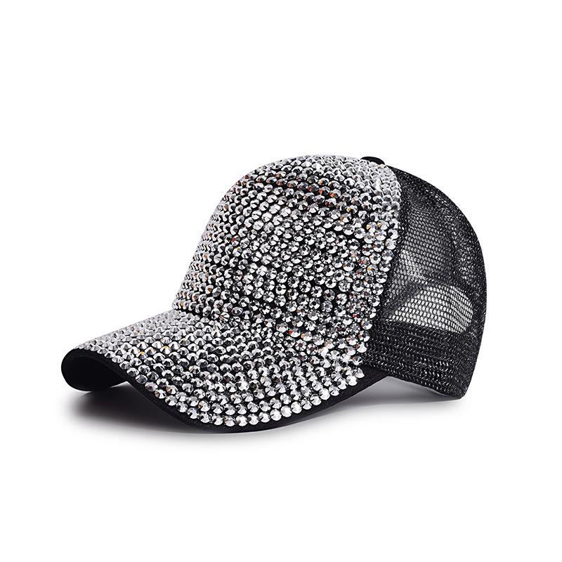 Damen Baseballkappe im koreanischen Stil mit Strass-Netz - TikTok Influencer Mode Sonnenhut