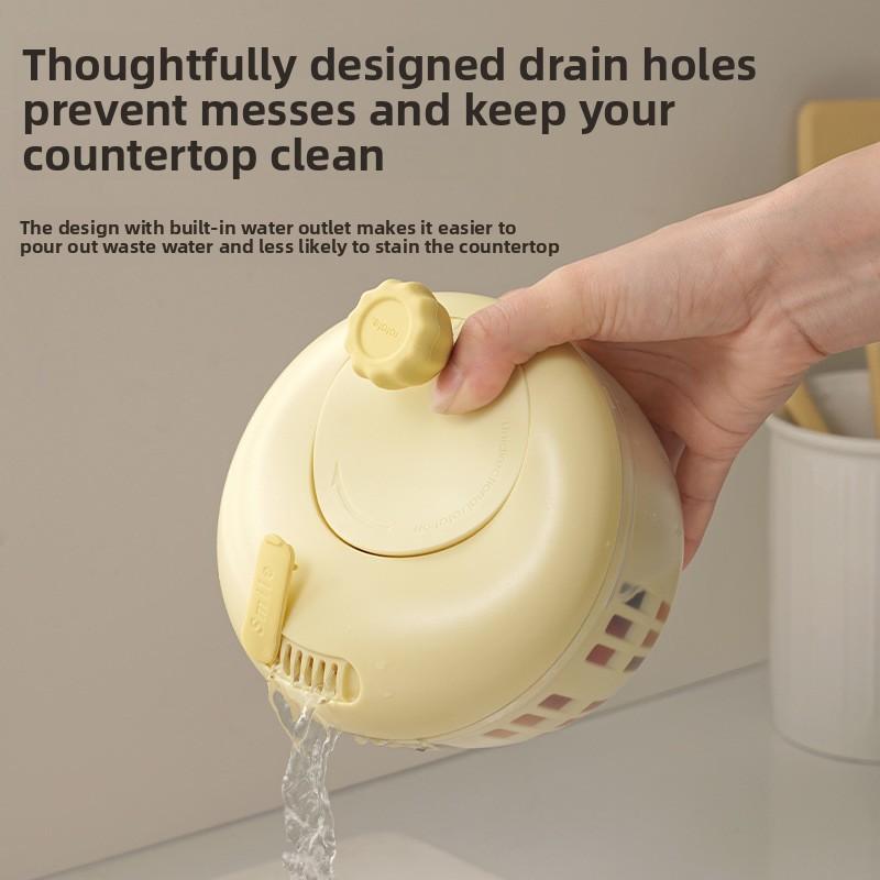 Manual Salad Spinner Hand Crank Vegetable Dehydrator for Kitchen, Modern Plastic Salad Dryer