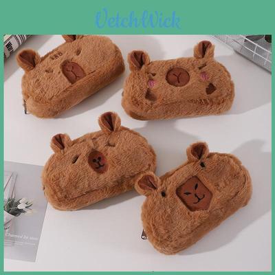 Capybara Plush Storage Bag With Creative Cartoon Design For School Supplies And Gift