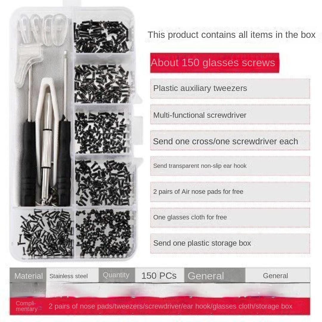 

Винт для ремонта очков, винт для зеркала, ножка, носовая накладка, обрезанные бескаркасные аксессуары, инструмент для ремонта, набор отверток для ремонта