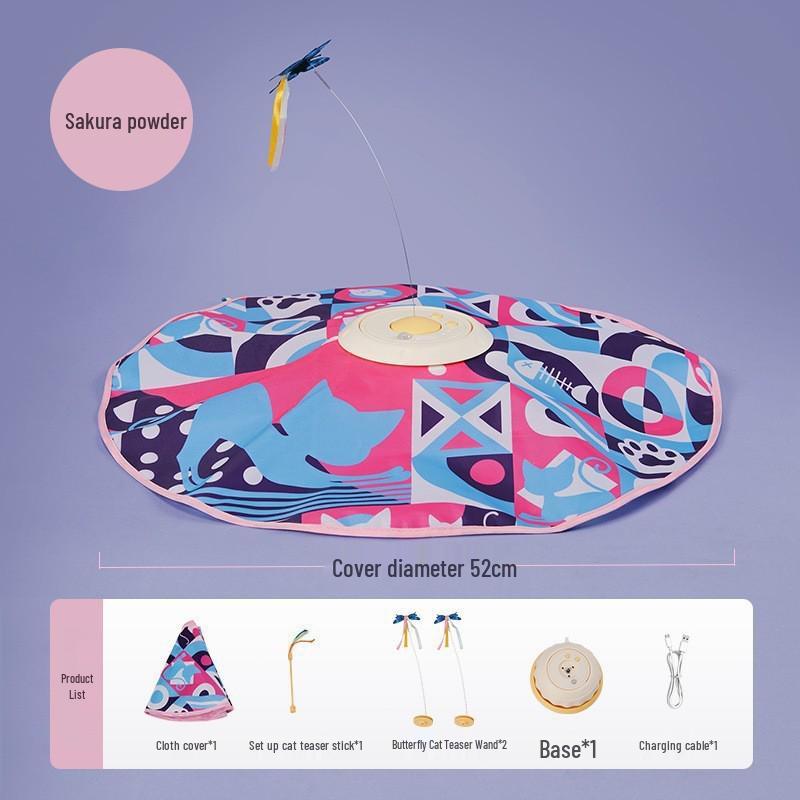 Interactive Cat Teaser: Self-Entertainment Hiding Turntable Toy