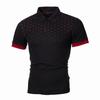 Polo da Uomo Design a Pois Top Casual alla Moda Stile a Contrasto Colore Abbigliamento Comodo da Esterno T-shirt Ampia Abbigliamento Estivo