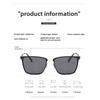 2PCS Metal Fashion Anti Blue Light Polarized Sun Glasses Men Retro Driving Pochromic Outdoor Shades for Men