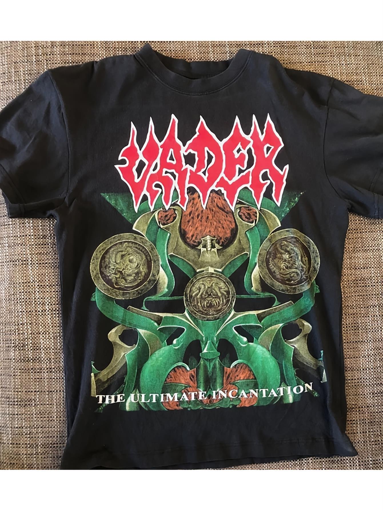 

Men s Vader Ultimate Incantation T-Shirt - Bold Red Lettering & /Mystical Symbols Design XXL