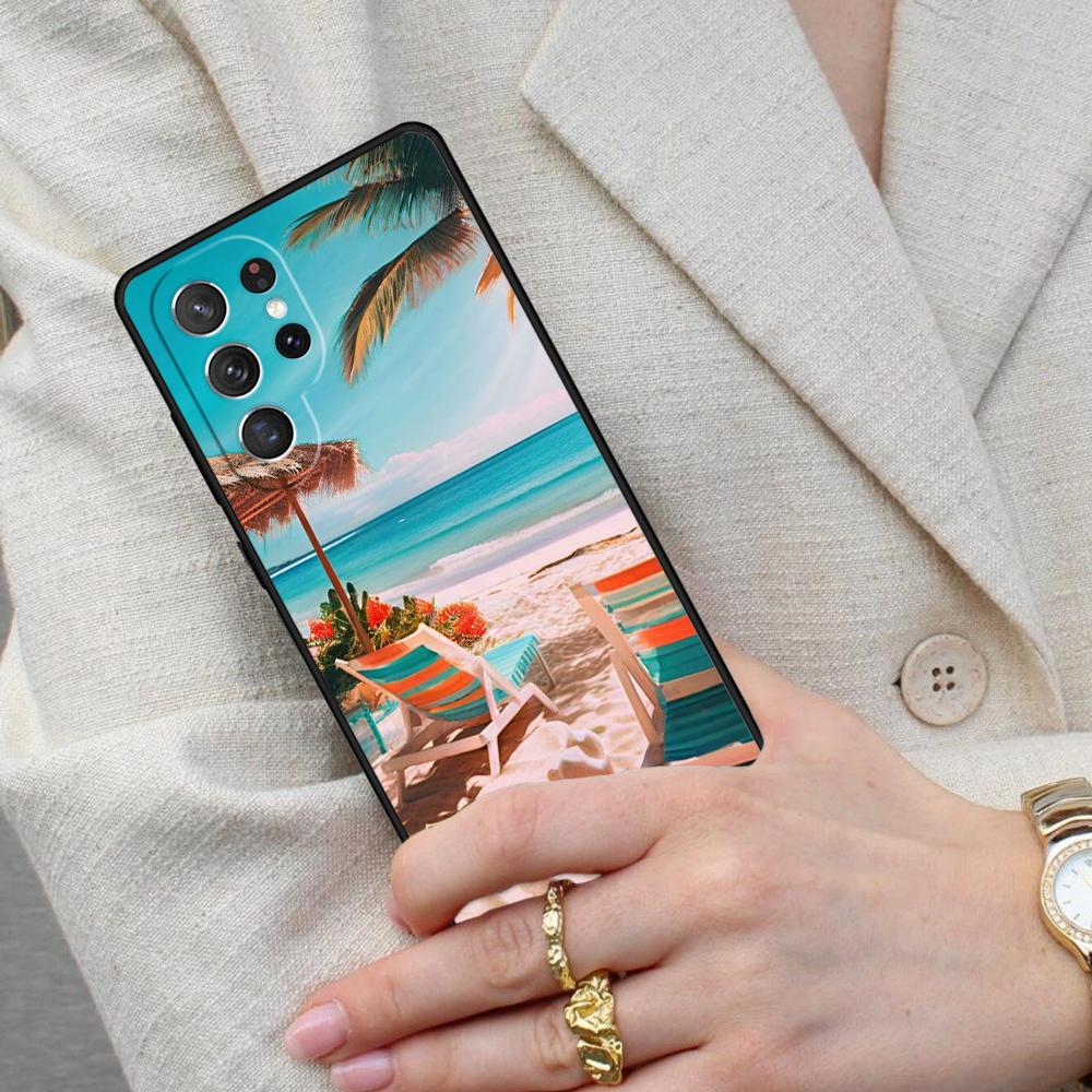 Summer Beach Cell Phone Case for Samsung Galaxy S26 Ultra S25 S24 S23 S22 S21 S20 Note10 Cover