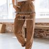 Women's European & American Fashion Solid Color Corduroy Wide-Leg Casual Pants