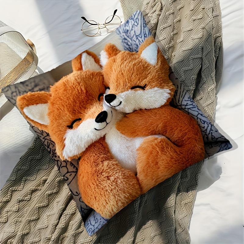 

Cute Fox Print Pillow Cover Zippered Machine Washable Universal Pillowcase for Sofa Bedroom Office 45cmx45cm