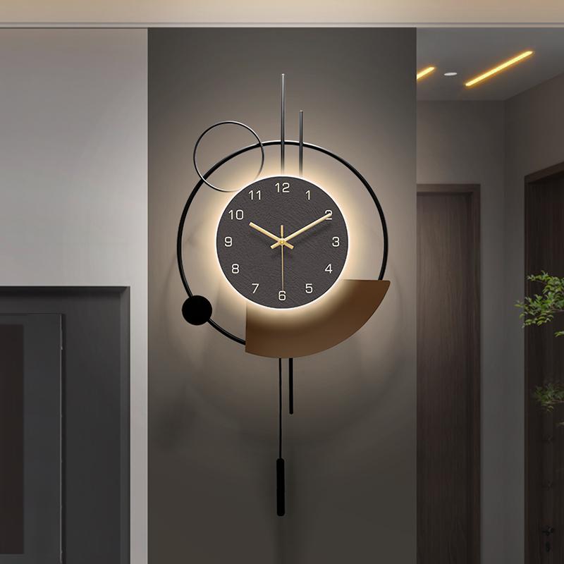 Design Nordic Wall Clocks Aesthetic Fashion Minimalist Living Room Led Clock Wall Luxury Digital Relogio De Parede Wall Decor