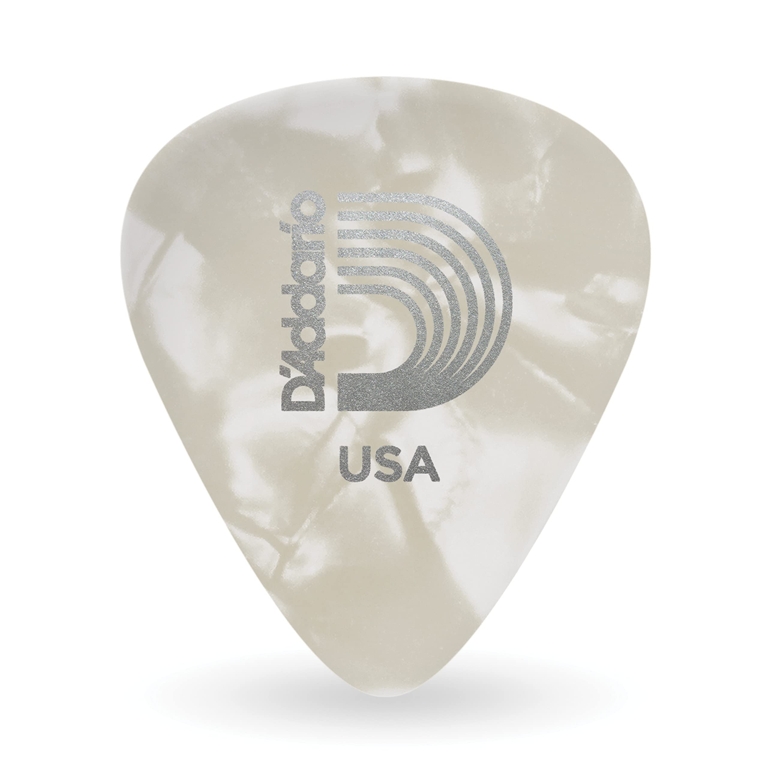 

Celluloid White Pearl 25 Picks D Addario Picks, 1.00mm, Standard, 1CWP6-25,