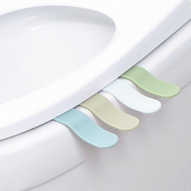 Attachable toilet handle, toilet lid handle, bathroom accessories white