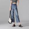 SOFSIL Women's Casual Cropped Straight-Leg Jeans