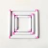 3 Size Crosses Stitching Hoop Embroidery Frame Square Embroidery Hoop PVC Clip Frame for Craft Enthusiasts