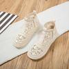 Order A Size Up,Exquisite Summer Korean Version of Harajuku Style Student Wild Flat Casual Women's Shoes Mesh Breathable Lazy Single Shoes