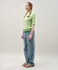 MAYOL Check Short Sleeve Crew Neck Knit_Green