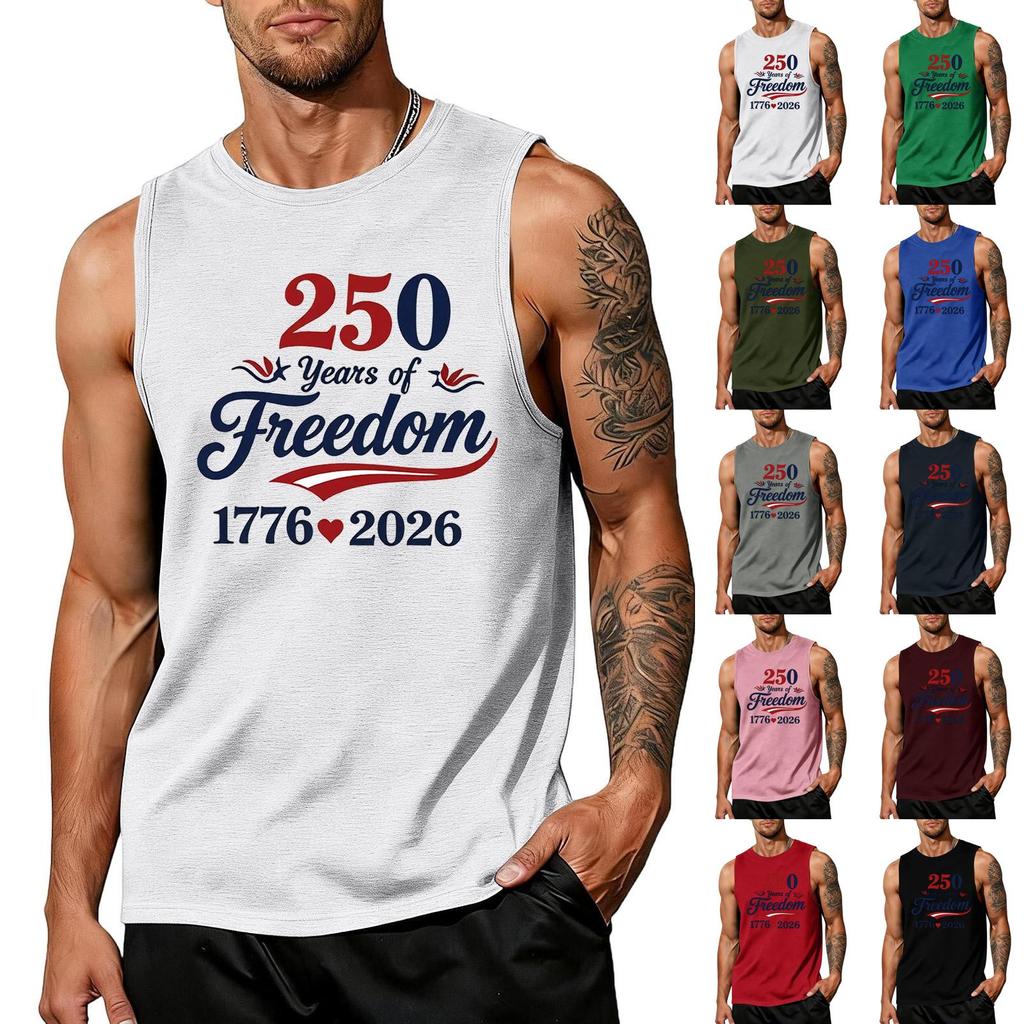 Herren Ärmelloses Tanktop Lässig Lockerer Schnitt Sommer Muskelshirt Leichtes Atmungsaktives Gewebe Bequeme Passform