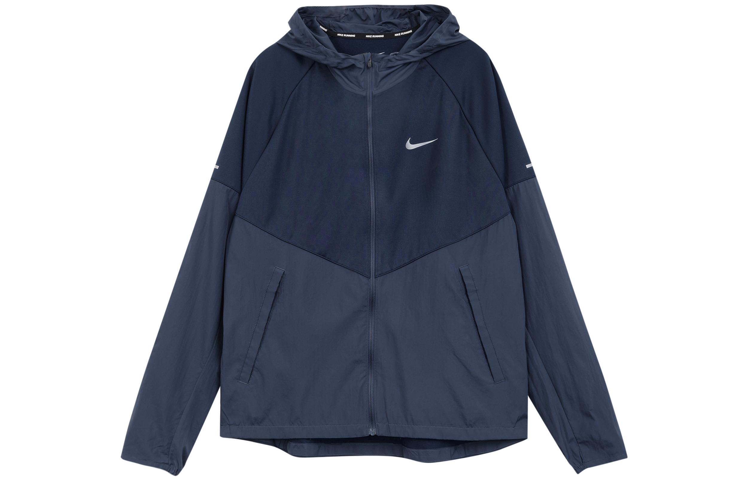 Nike MILER Jackets Men s Dark Blue Hooded Moderate DH6682-475 S