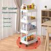 Mobile Multi-layer Kitchen & Bathroom Storage Trolley for Snacks, Fruits, and Vegetables