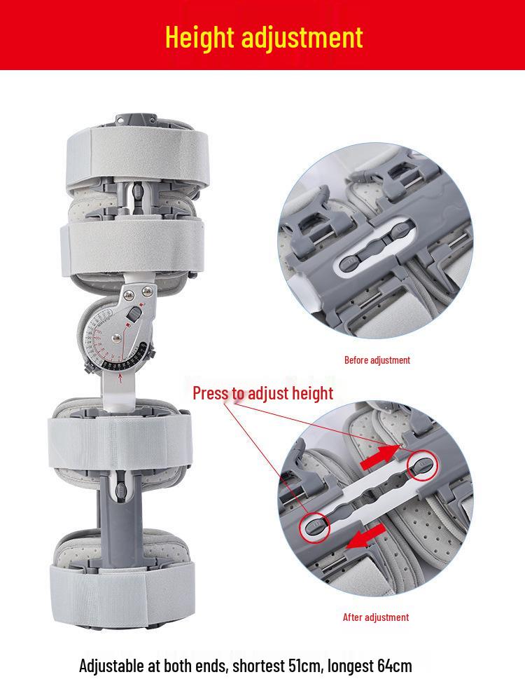Deyue Adjustable Knee Immobilizer for Ligament Injury, Sprain, or Fracture Rehabilitation
