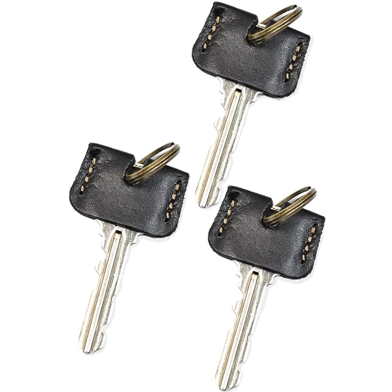 

atelierCODEL key cover key cover leather house key key key cover 3 pieces (3, black)