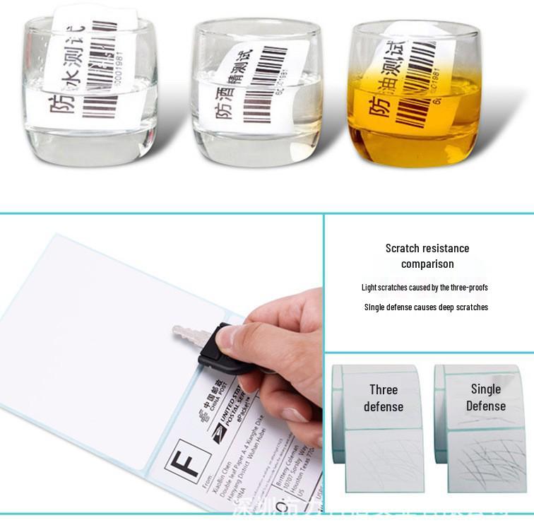 Langlebige Thermo-Klebeetiketten: 100x150 & 60x40 Barcode-Druckaufkleber