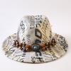 New European and American style letter printing fashion top hat men's and women's fashion jazz hat sunscreen sun hat