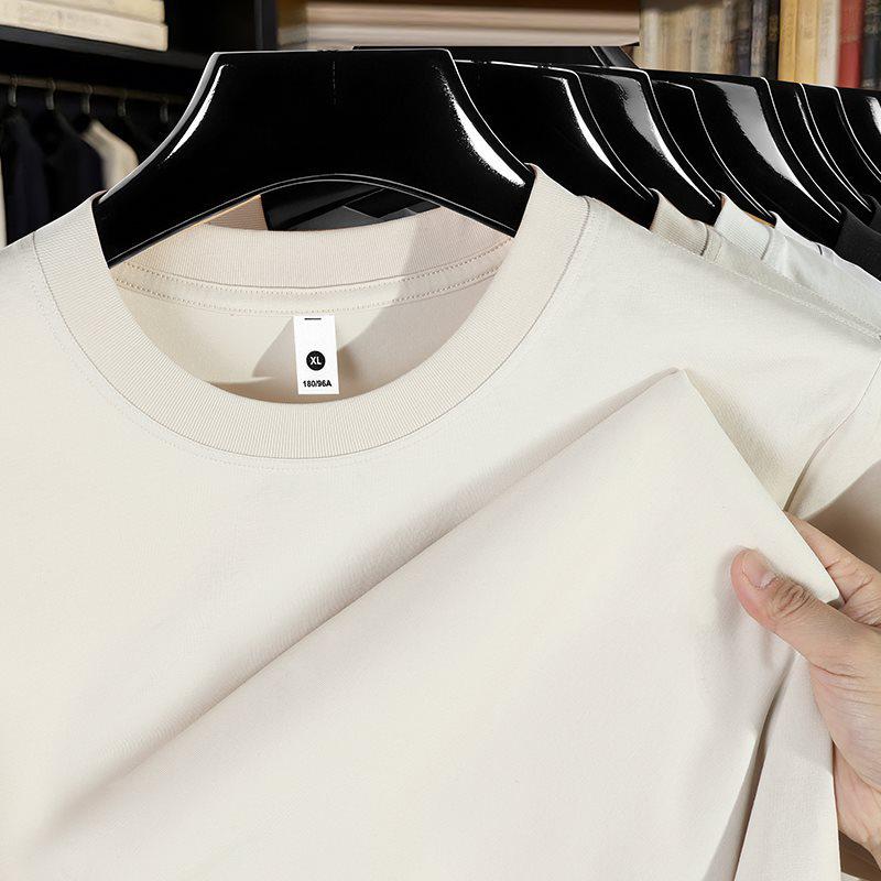 Summer Casual Lyocell Round Neck T-Shirt - Breathable Short Sleeve Base Layer