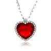 Elegant heart shaped synthetic zirconia pendant necklace sparkling jewelry accessories for parties banquets suitable giftGood product